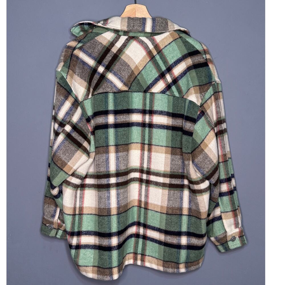 Rare Zara Wool Shadow Plaid Jacket 50s Inspired Size: Small Oversized - Picture 4 of 4